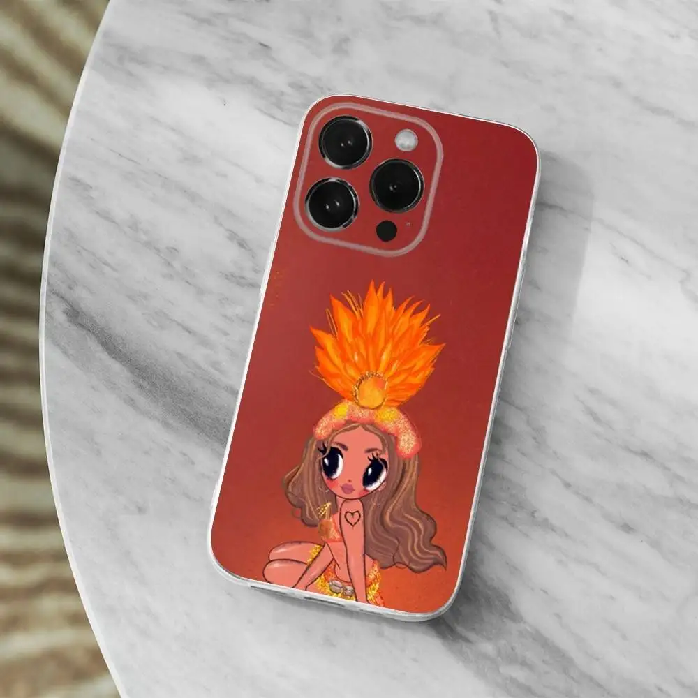 K-Karol G T-Tropicoqueta Capa de telefone para iPhone 16,15,14,13,12,11 Pro, Max, Plus, X, XS, XR, SE, Mini capa macia transparente