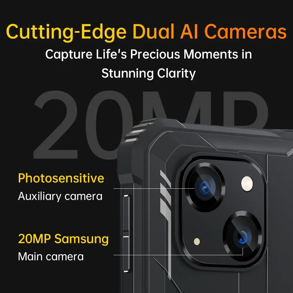 Oukitel WP32 Pro هاتف ذكي متين 24 جيجابايت + 256 جيجابايت 6 بوصة HD 20 ميجابكسل هاتف محمول NFC 6300 مللي أمبير ثماني النواة #5