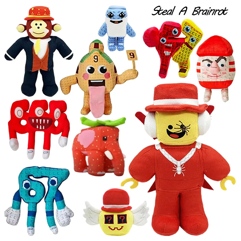 25cm roubar um cérebro jogo boneca de pelúcia brinquedo dos desenhos animados bonito macio chuy peluche decoração do quarto brinquedo boneca de pelúcia para o presente de natal do miúdo