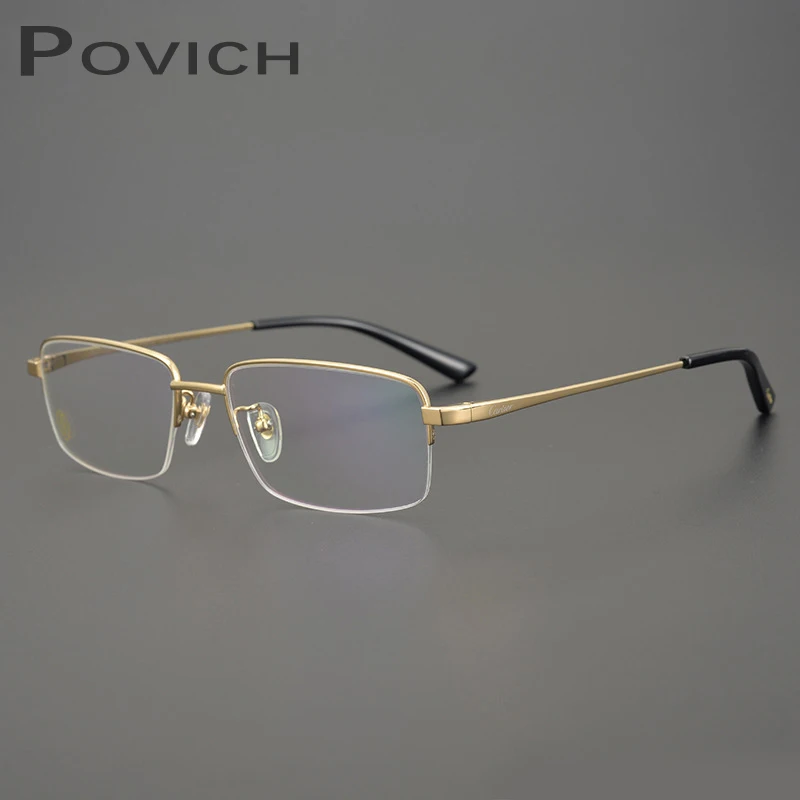 

Brand Design Men's Prue Titanium Optical Glasses Frame Myopia Prescription Eyewear Anti Reflection Lenses Eyeglasses