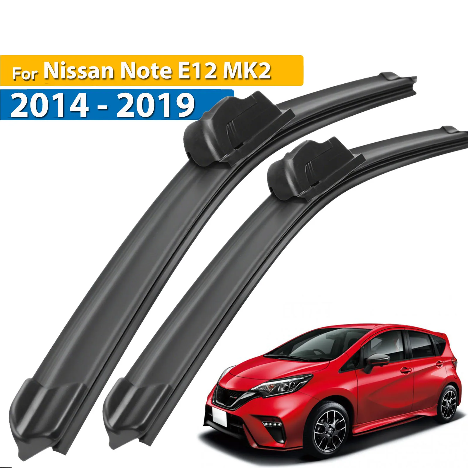 

Erick's Wiper LHD Front Wiper Blades For Nissan Note E12 MK2 2014 - 2019 Windshield Windscreen Clean Window Rain Brushes 24"+14"