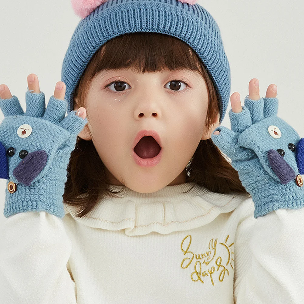 1 paire de gants d'hiver isolés, gants de retenue de chaleur en tissu tricoté confortable pour une coupe extensible