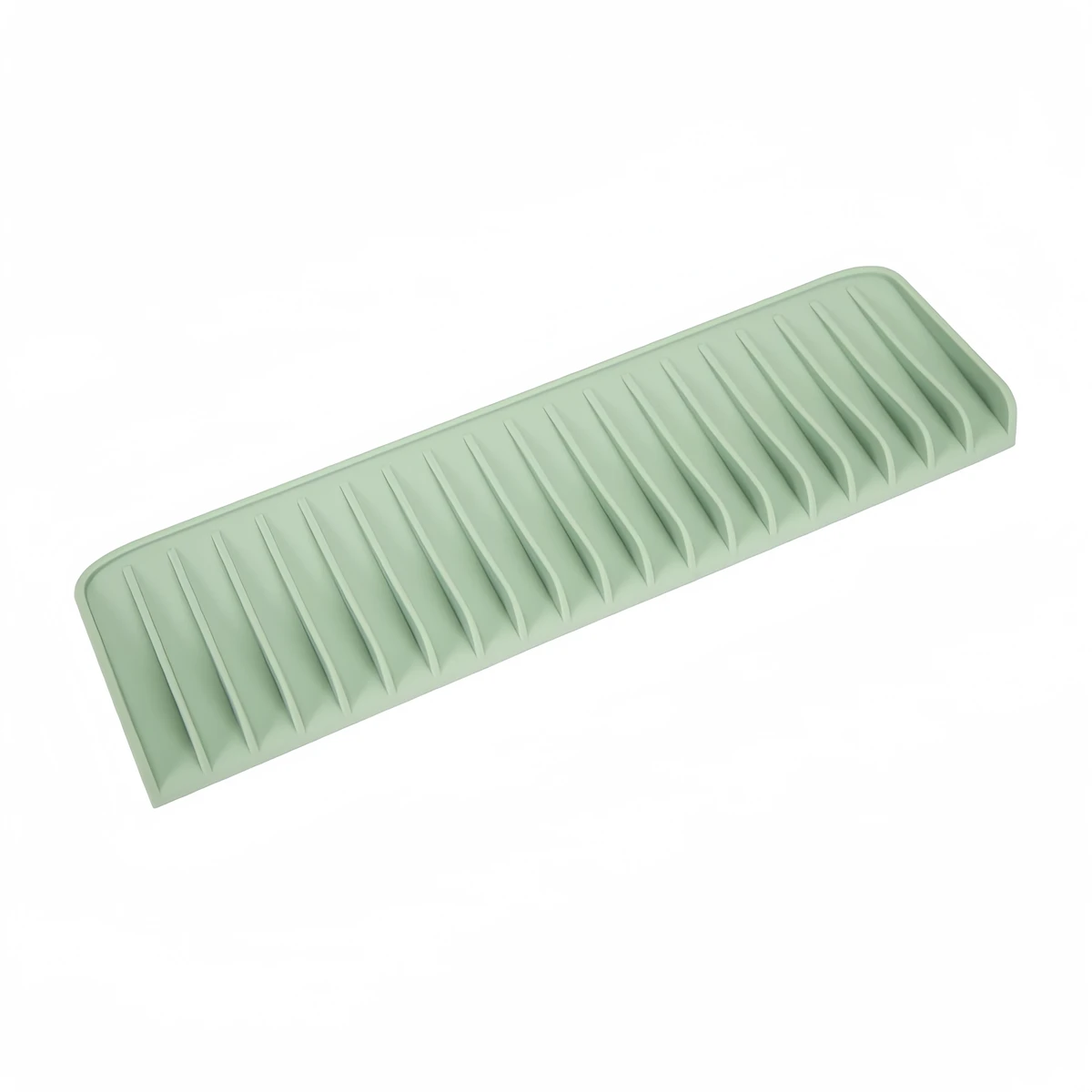 Drain Pad Anti-Slip Quick Drying Soap Spill-Proof Striped Silicone Faucet Mat Countertop Protector Kitchen Utensil Holder