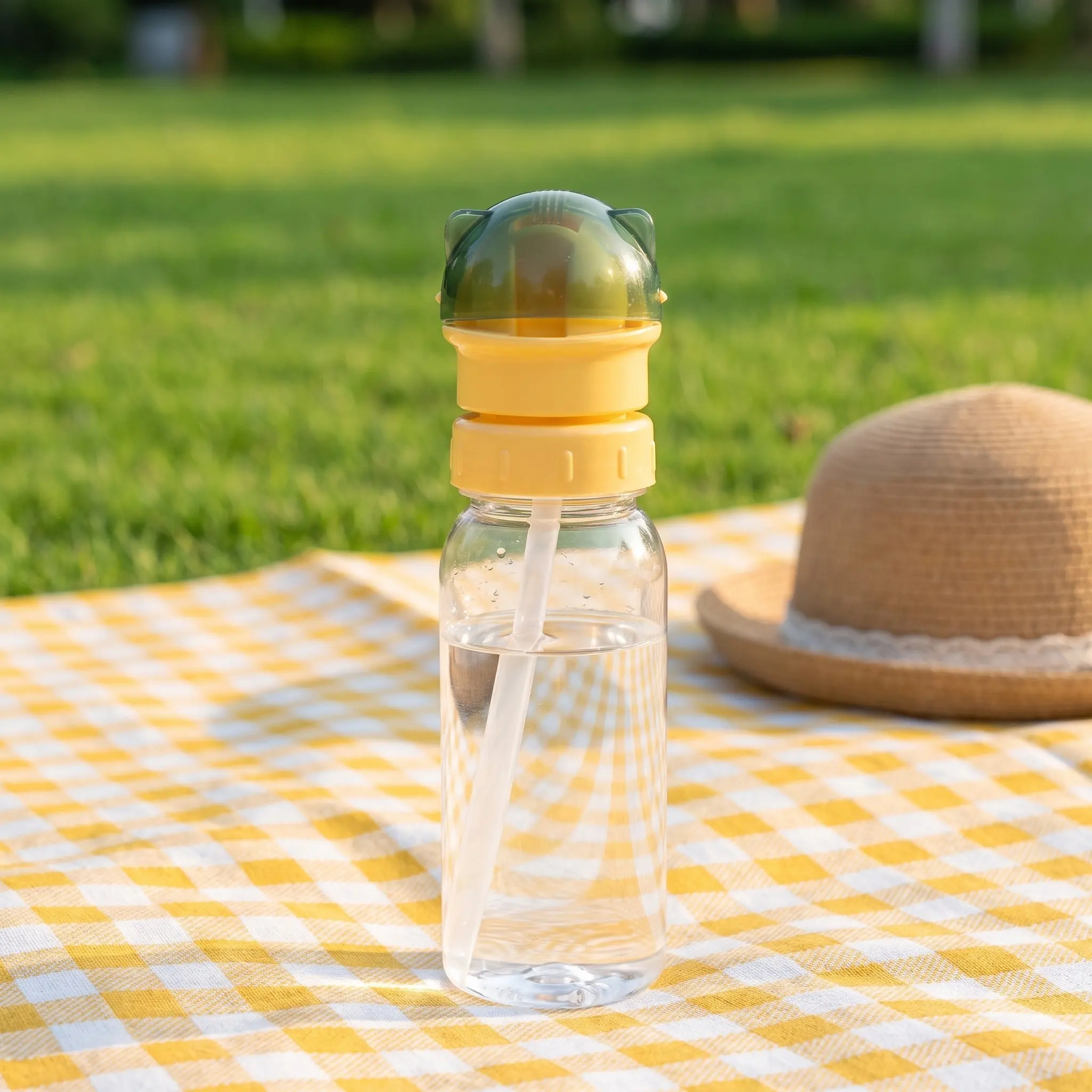 2Pcs Water Bottle Caps for Kids Spillproof Anti Choking Travel Storage Bottle Straw Lid Portable Cover Lids Small Lid