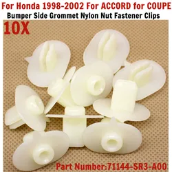 10pcs For Honda Bumper Side Grommet Nylon Nut Fastener Clips Useful 71144-SR3-A00 Durable Natural Nylon New Fastener Clips