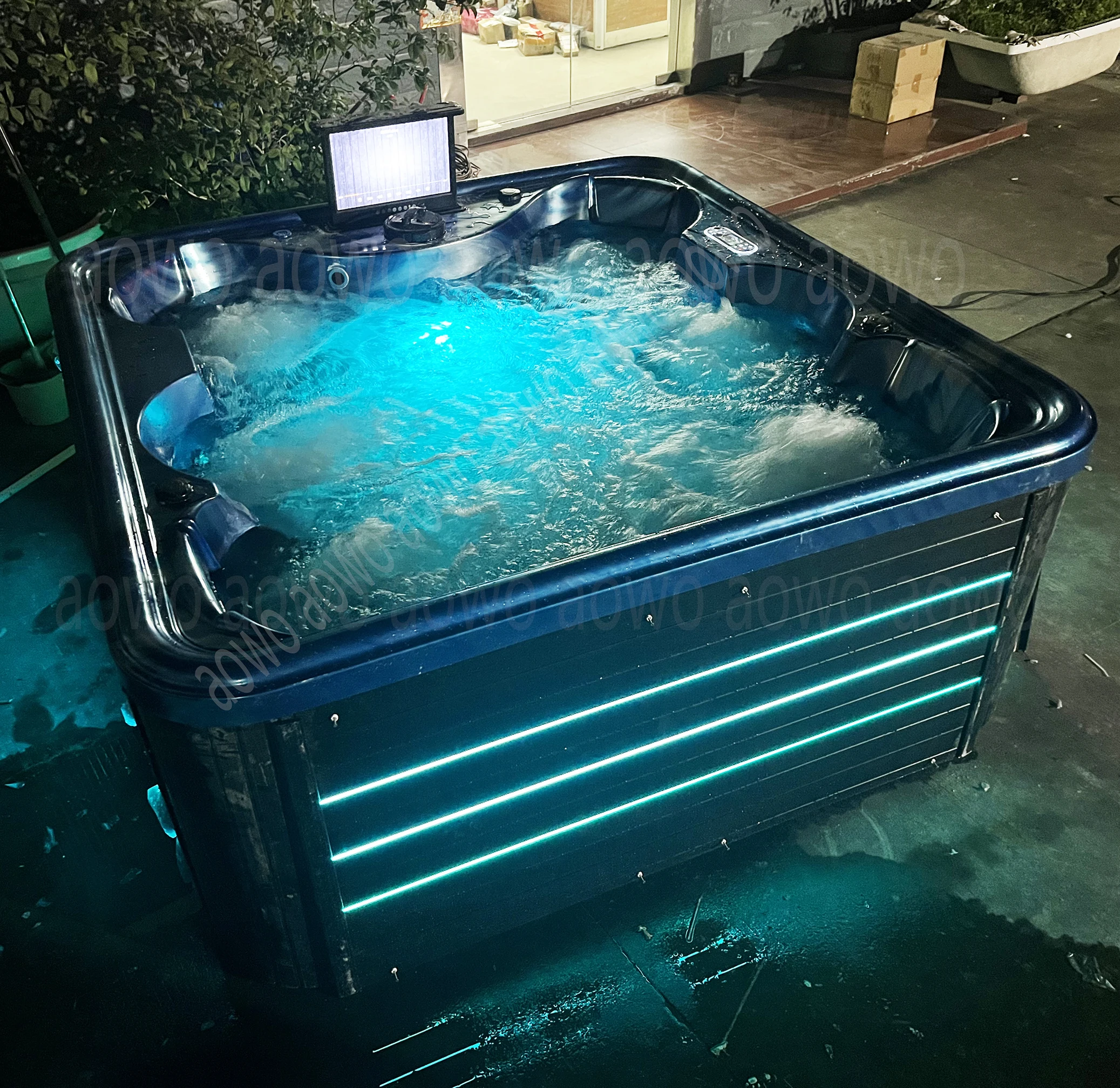 6 Person Deep Soaking Jacuzzier Use Firbglass Hot Tube Outdoor 1 Layer Spa Tub Above Ground Spa Pool Jacuzzier whirlpool Garden