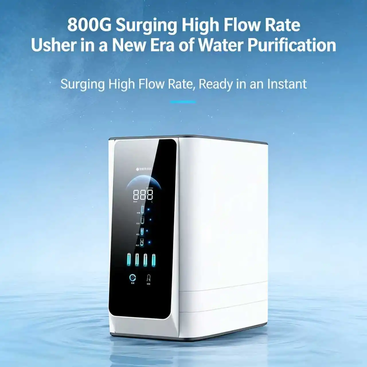 Household Kitchen Water Purifier RO Reverse Osmosis High-Flow Model Direct-Drinking Water Dispenser Level 4 Filtration