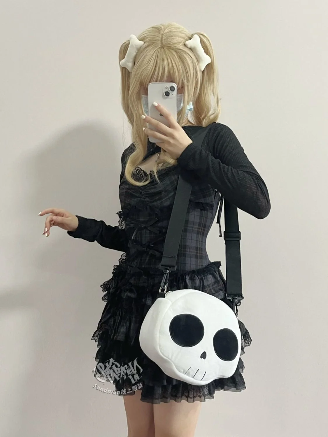 Halloween Bag Skeleton Crossbody Bag Y2K Cartoon Kawaii Girl Cross Body Purse Women Handbags Cute Shoulder Bag Birthday Gift