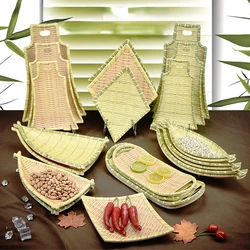 Imitation Porcelain Imitation Bamboo Plate Melamine Dustpan Plate Hot Pot Dish Dim Sum Snack Plate Set Dinner Plates