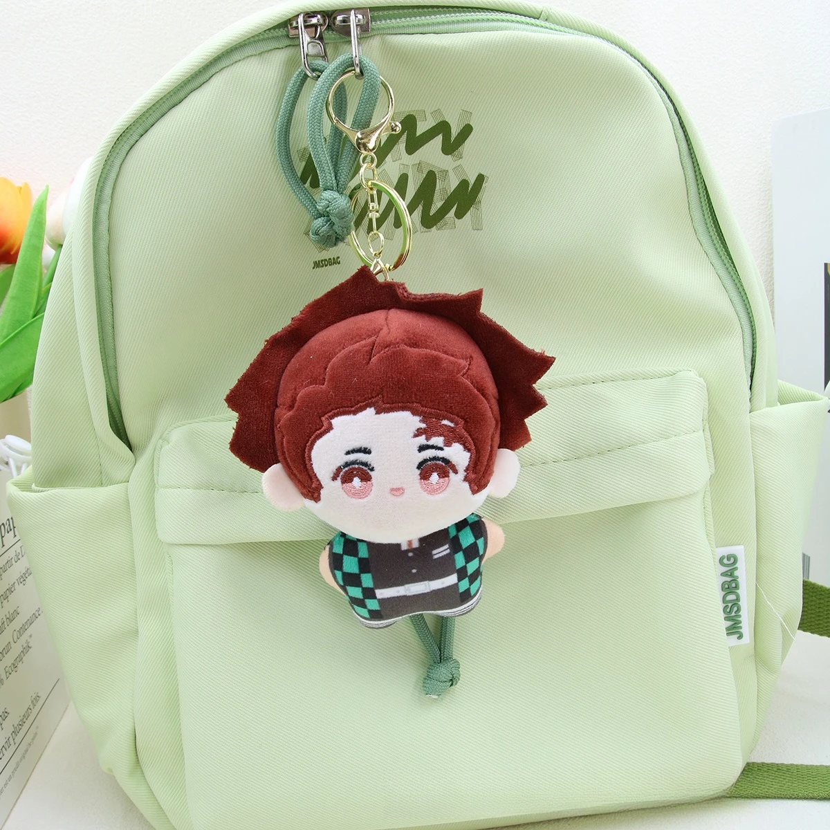 Kawaii Demon Slayer Plush Doll Keychain Cute Chibi Tanjirou Nezuko Collectible Pendant Anime Fan Gift