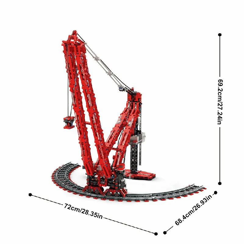 التقنية SK6000 الثقيلة حلقة رافعة وحدات البناء كتل الرافعة الميكانيكية مع محرك الطوب أطقم منمذجة الكبار الاطفال هدية 1196 قطعة #4