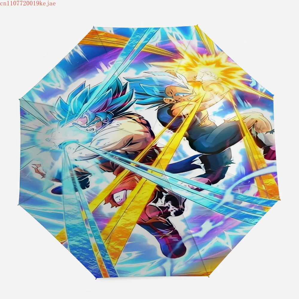 Anime Dragon Ball Goku Regenschirm, Kompakter Faltbarer Regenschirm, Windfest & Robust, für Cosplay & Täglichen Gebrauch
