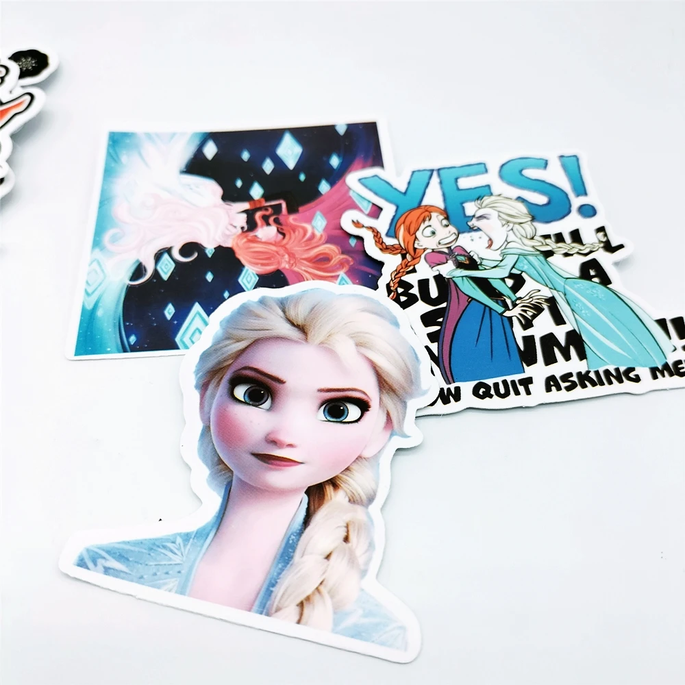 50Pcs Cartoon Adult Princess Elsa Balloon Decoration Stickers Children's Day Gifts Anna Graffiti Notebook Decoration Stikers