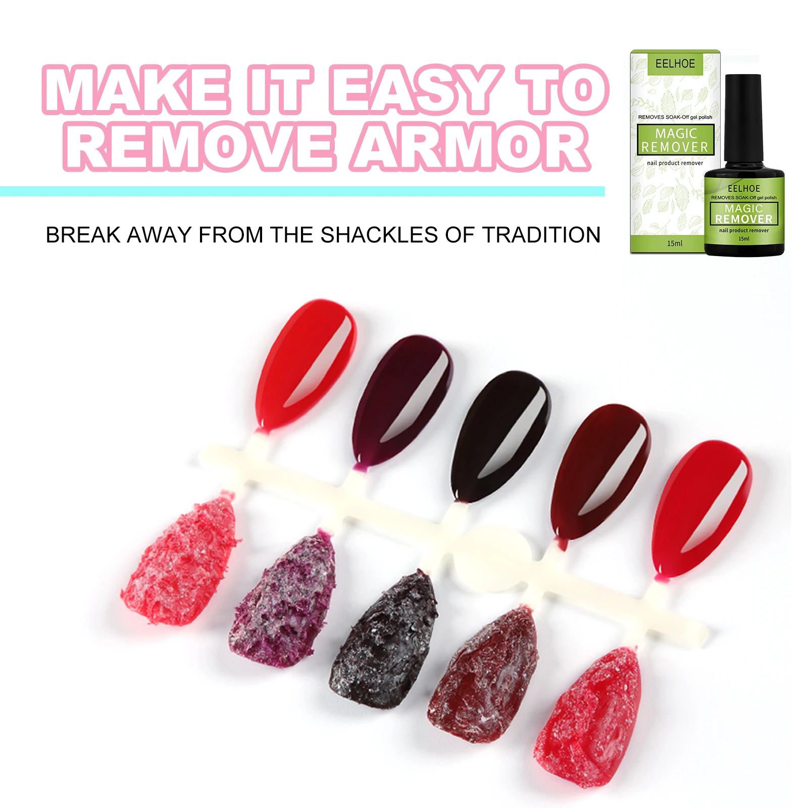 Magic Eliminator Professional Soak-Off Gel Nail Polish Remover, Quick & Easy Nail Cleaner for Salon & Home Use
