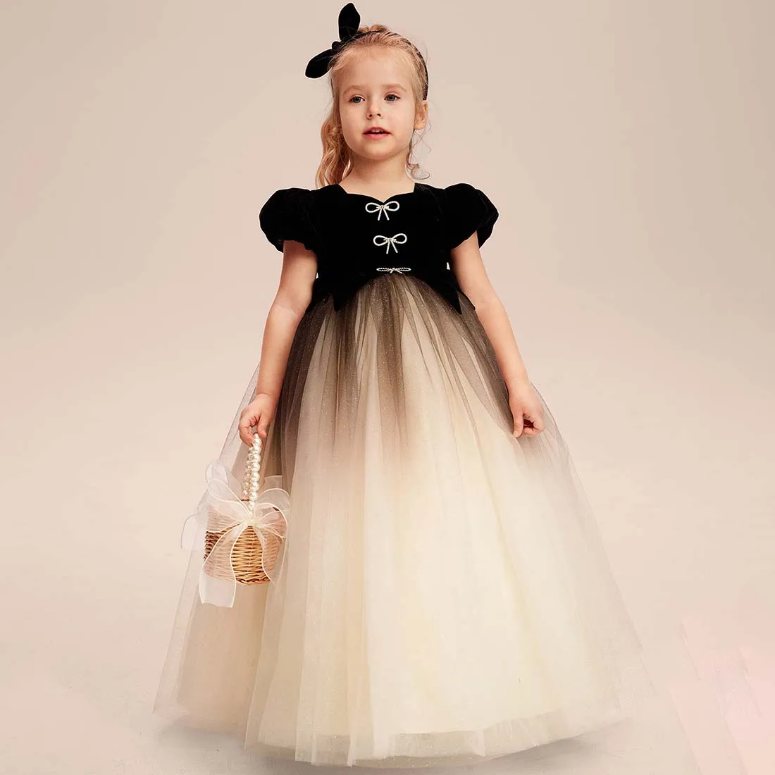 Yzymanual room Tüll Samt Blumen mädchen Kleid Ballkleid/Prinzessin Schatz bodenlang 2-15t