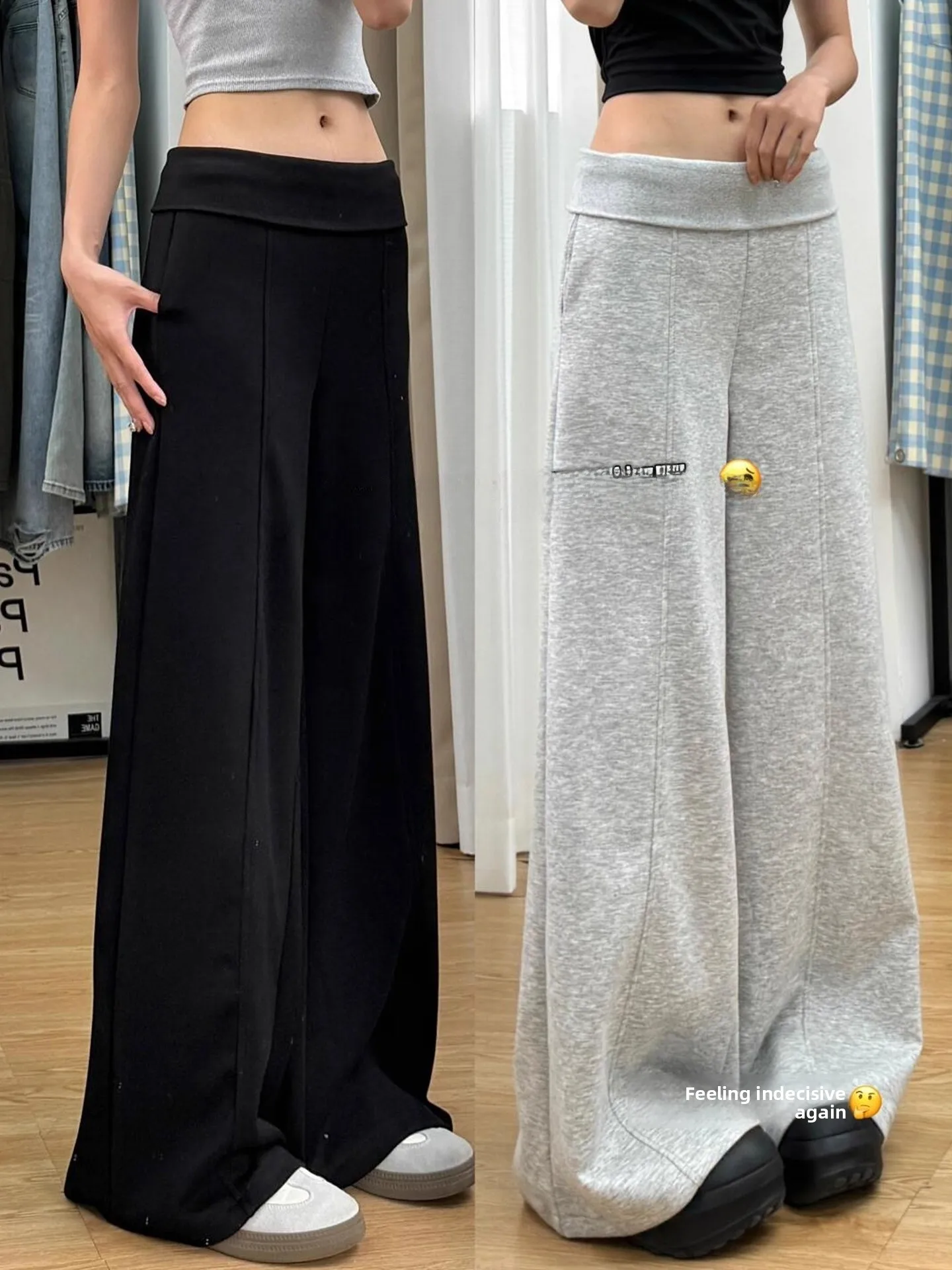 High Waist Wide Leg Pants American Style Loose Casual Women's Spring Autumn New Large Size Sweatpants Long Pants