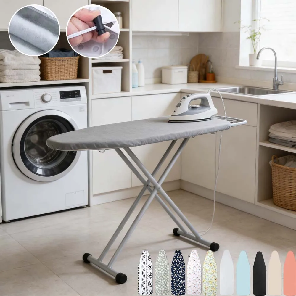 

2026 Durable Ironing Board Cover Heat Resistant 100% Cotton Cloth Thickened Ironing Board Cover Pad Universal Laundry Supplies