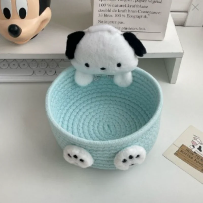 Boîte de rangement de maquillage Kitty Cat avec poignée, organisateur de produits de beauté portables, plateau de rangement de collations, Organization multifonctionnelle à domicile