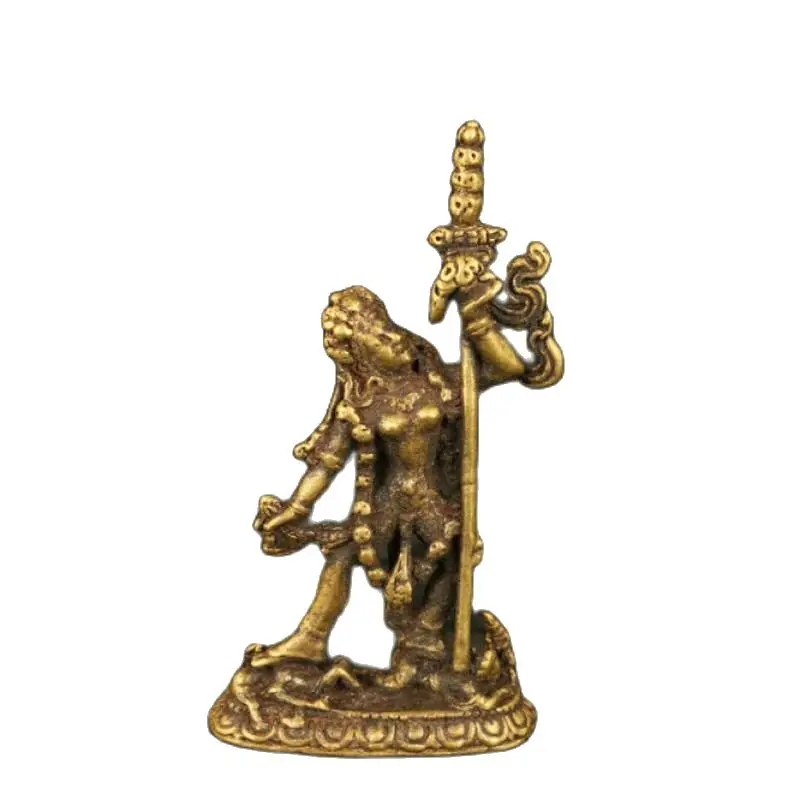 Tibet Bronzen Hand-Gesneden Boeddha Guanyin Standbeeld