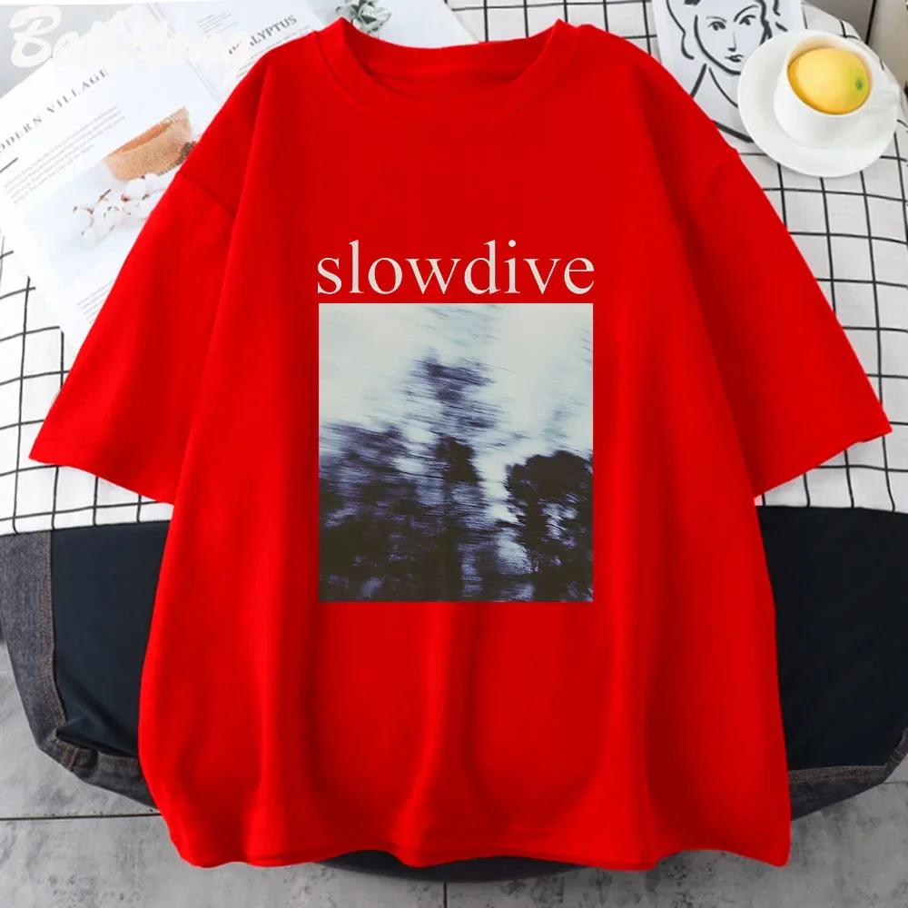 Slowdive T Shirt for Woman Oversize Tshirts Women Casual Harajuku Tshirt Vintage Short Sleeve Clothes Hip Hop Female T Shirt