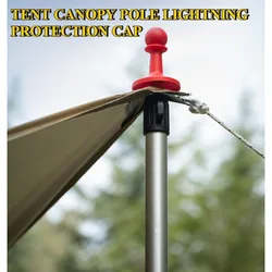 4pcs Tent Canopy Pole Lightning Protection Cap Outdoor Camping Rain Plastic Support Rod Security Top Insulation Stationed Picnic
