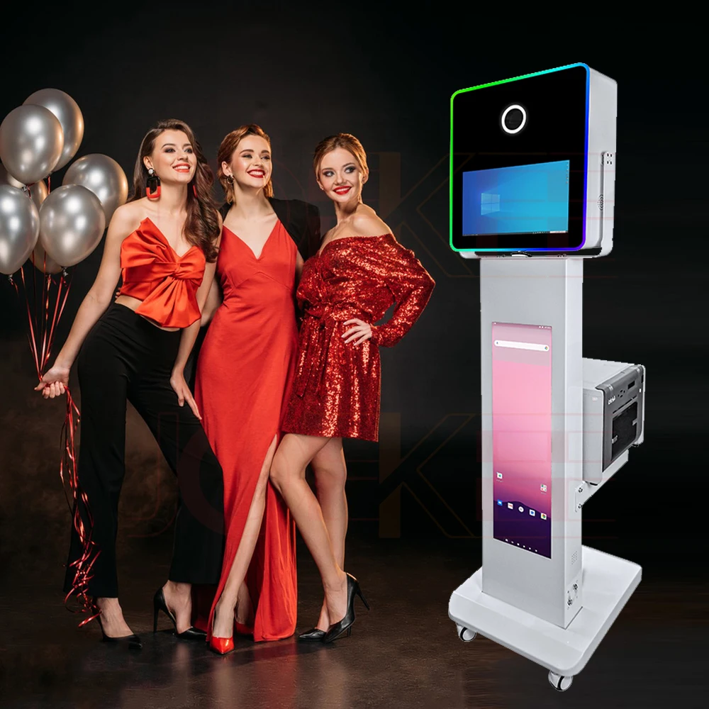 29in LCD Screen Selfie Photo Booth 15.6inch Touch Screen Magic Mirror Photo Booth DSLR Photo Booth Machine for Parties Events