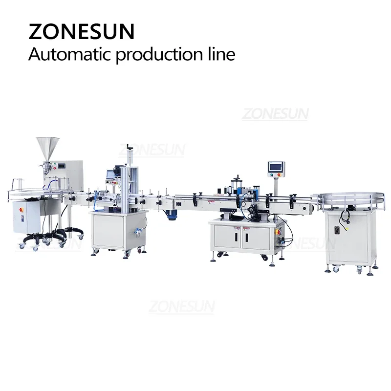 ZONESUN ZS-VTRP1 Automated Production Line Paste Filling Capping Labeling Machine