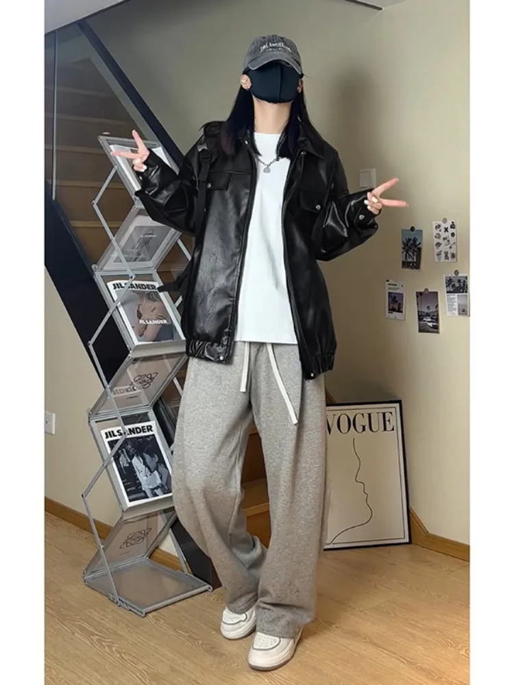 

Ретро-куртка из искусственной кожи в американском стиле для мужчин: модная, высококачественная, для весны и осени, молодежная, с воротником, в стиле мотоциклетной одежды