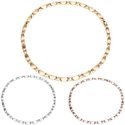 Magnetic Necklace for Men Women Link Chain Cross Stainless Steel Health for arthritis FIR Bio Energy Healing Power Necklaces