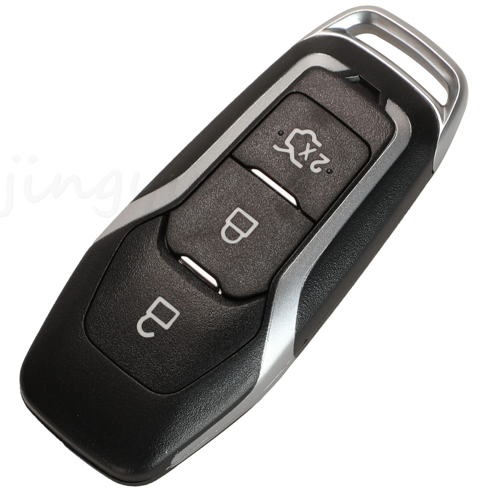 jingyuqin 434Mhz ID49 Full Smart Remote Key For Ford Mondeo 2.0T Kuga Mustang 2015- Edge Keyless Go Car Styling 3BTN Silver Tape