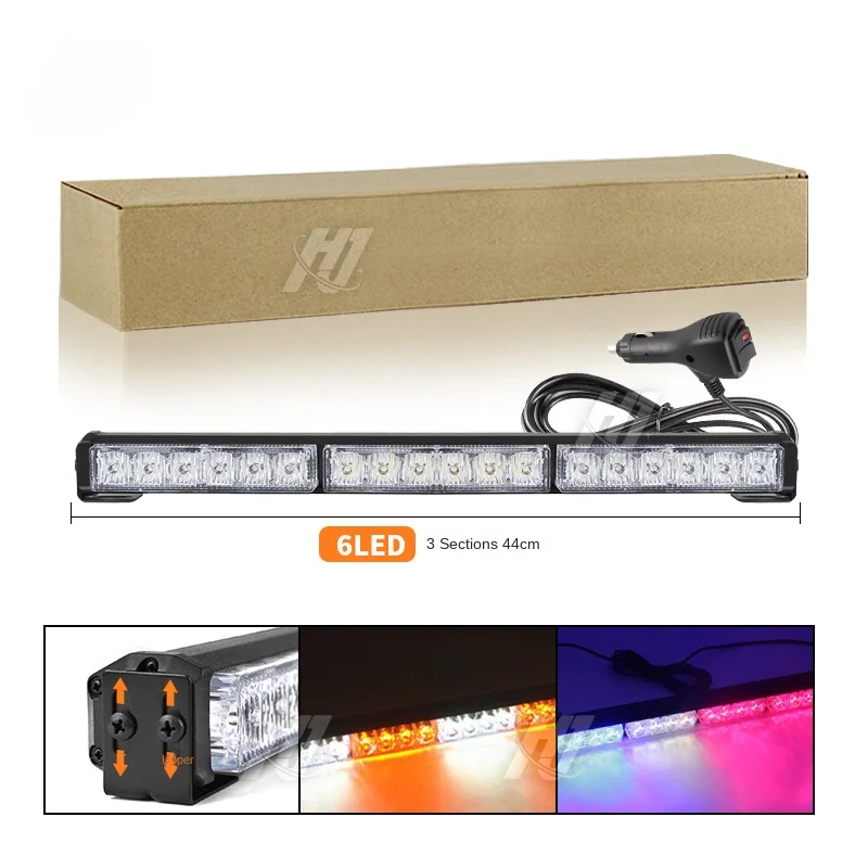 Universal Led Strip Light Car High-Power Medium Net Bumper Light Rescue Road Construction Engineering Vehicle Warning Light