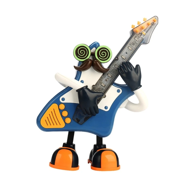 

Electric Dancing Guitar Kids Musical Toy with Flashing Light Cartoon Singing Guitar Toy Toddler Early Learning Fun Gift