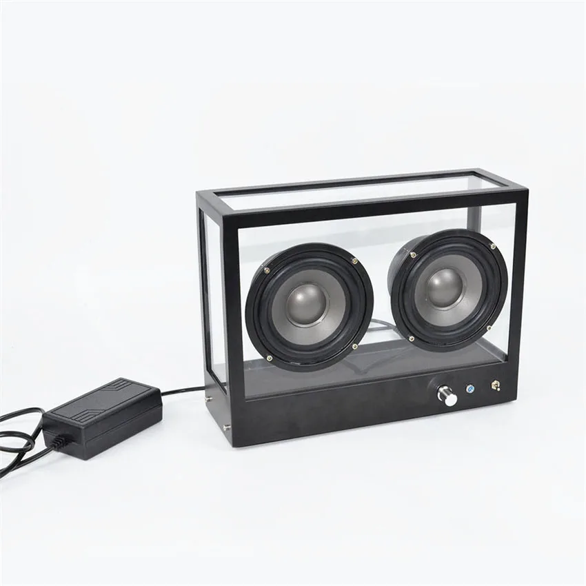 Retro Transparent Subwoofer Wireless Hi-Fi Bookshelf Bluetooth Speakers AUX Computer Loudspeaker Creative Decoration Acoustics