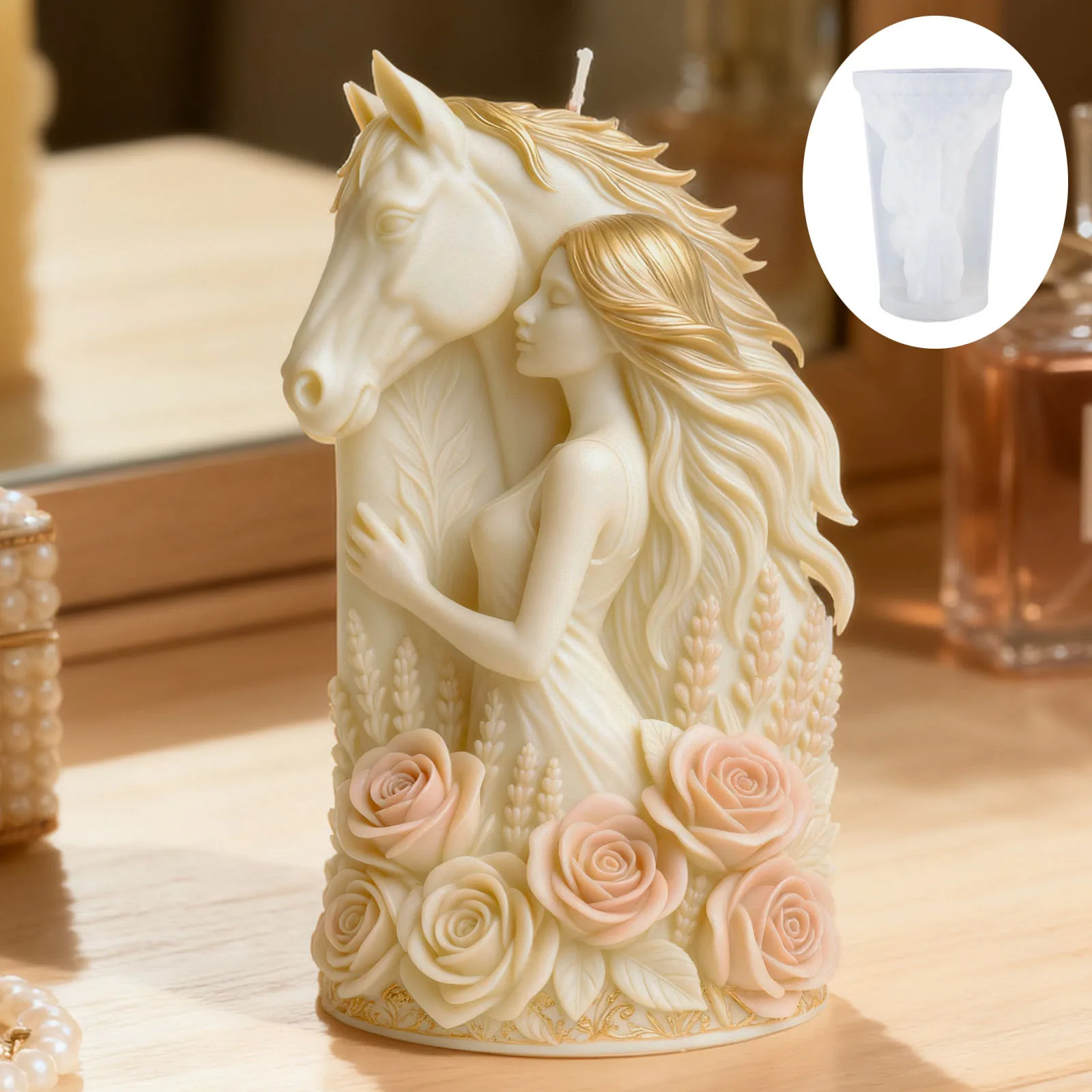 

Форма для свечей «Голова лошади» — изящное произведение искусства, мягкая и гибкая, идеальный инструмент для создания романтической атмосферы своими руками.