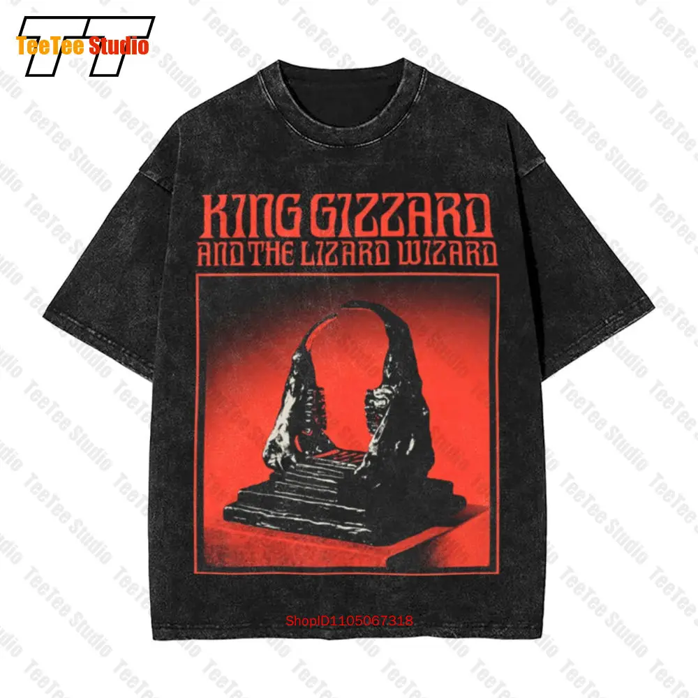 King Gizzard And The Lizard Wizard World Tour 2019 Vintage Oversized T-Shirt JQNC
