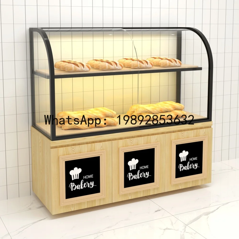 A1  Bakery Display Cabinet Commercial Glass Dessert Showcase Cake Pastry Shelf