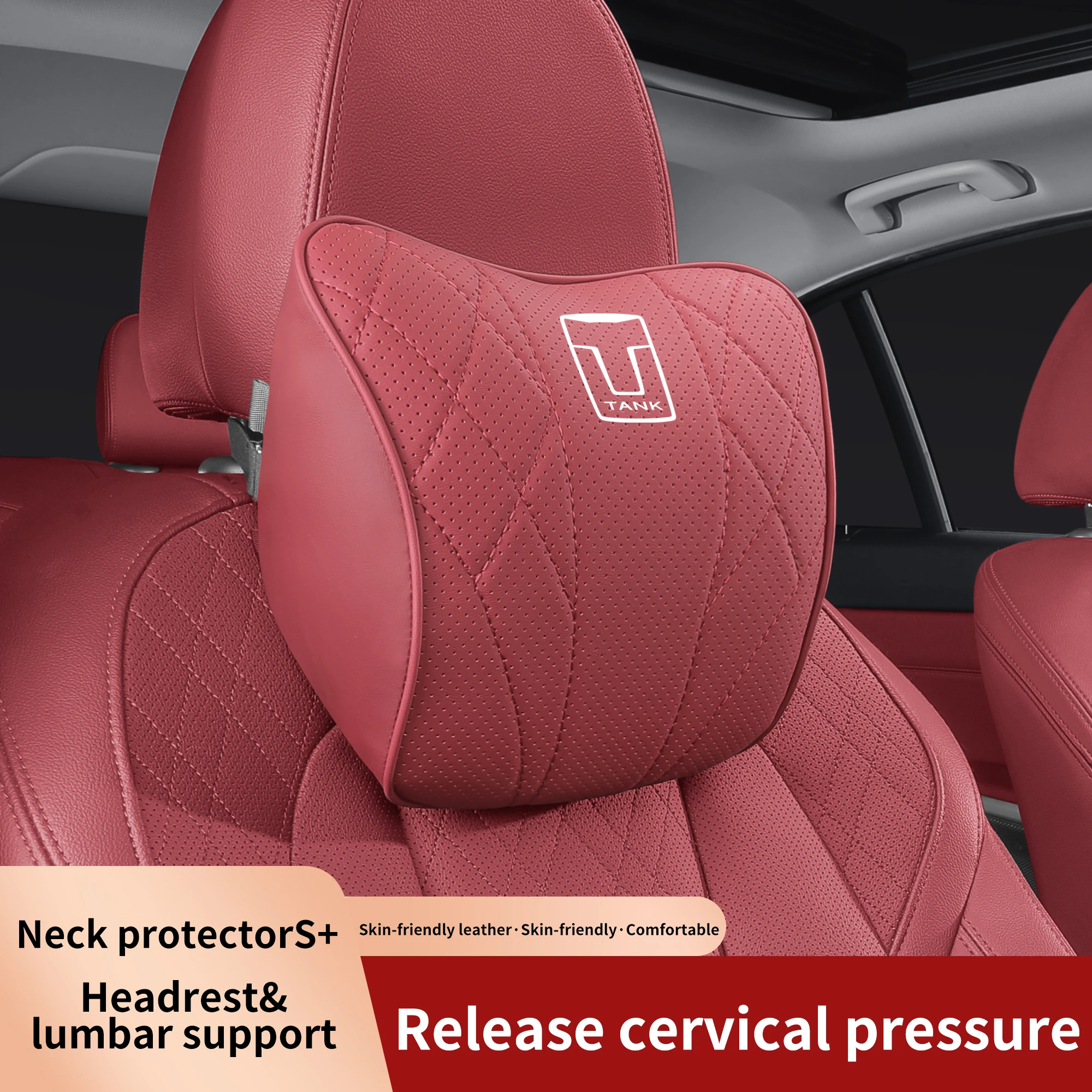 Car Headrest Comfortable Anti-fatigue Lumbar Cushion Suitable For TANK Great Wall 300 400 500 700 800
