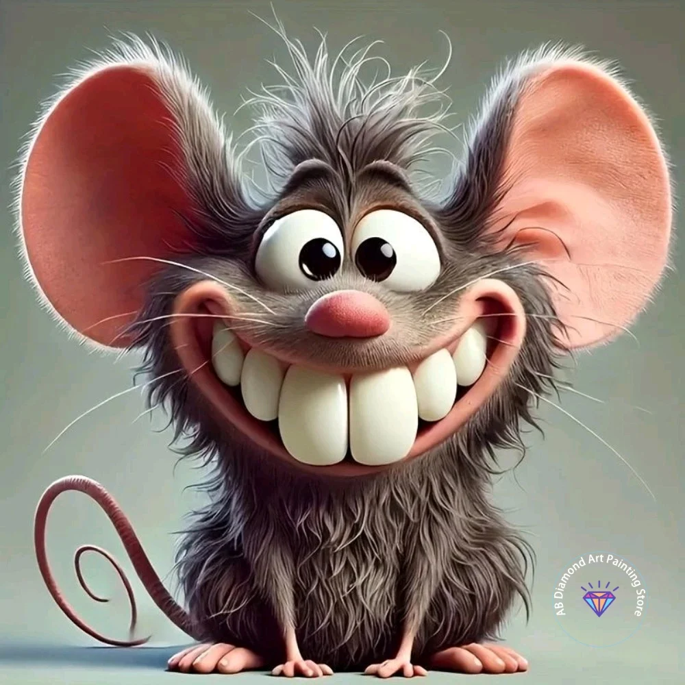 

Mouse Animal AB Diamond Painting Kit Square Round Diamond 5D DIY Cross Embroidery Handmade Art Adult Exquisite Gift Home Decor