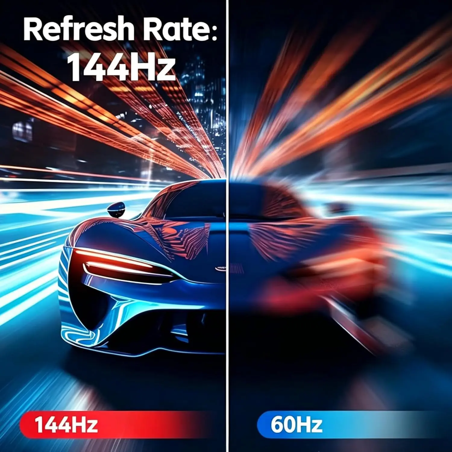 22 Inch Gaming Monitor 144Hz, FHD Computer, 105% sRGB