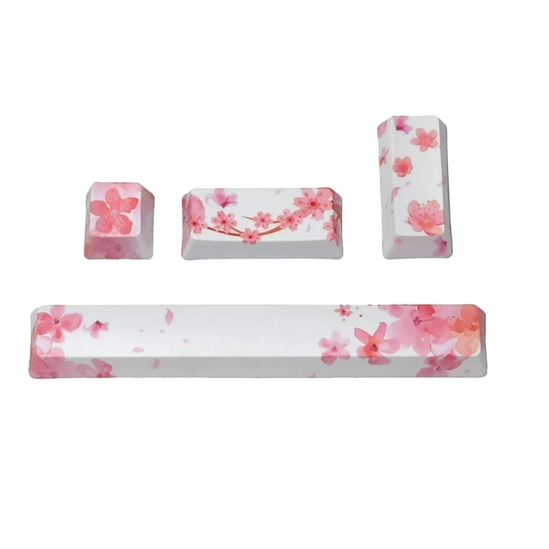 4 Keys PBT OEM Keycaps SPACE ENTER Keycap for Key Caps Dye Subb Cherry Blossom for Mechanical Keyboard