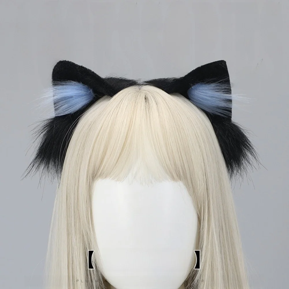 Fashion Lolita Cat Ears Headband Animals JK Plush Hair Band Hair Clip Three-dimensional Furry Cosplay Headwear Makeup