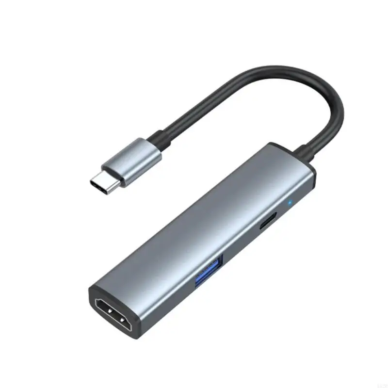 

462E Универсальные концентраторы типа C Зарядное устройство 100WPD 4K HDTV-адаптер Порт USB3.0 5 Гбит/с Алюминиевая конструкция