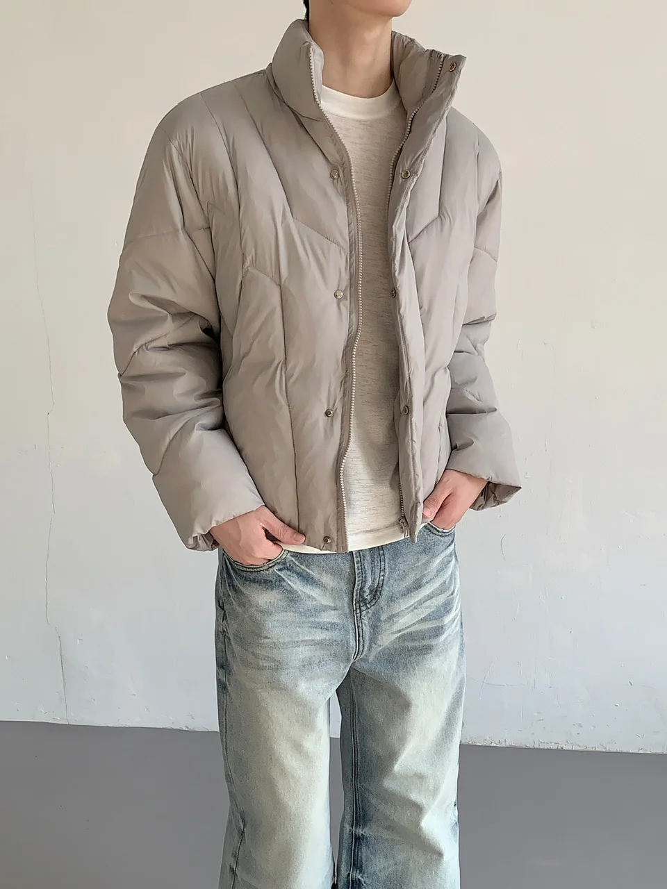 Men's 2025 Winter New Stand Collar Thickened Parkas Men's Solid Color Loose Comfort High-end Trend Parkas Long Sleeve Chic Coats