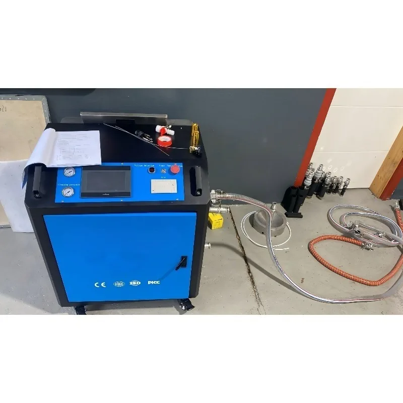 Mobile DPF Cleaning Machine Particulate Filter Cleaner Air Burst Bubble Mode PLC Touch Screen For Truck Workshop