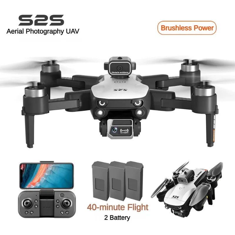 

Brushless UAV S2S Long Endurance Remote Control Four Axis Flight Camera Obstacle Avoidance Optical Flow 6K Dual Lens Positioning