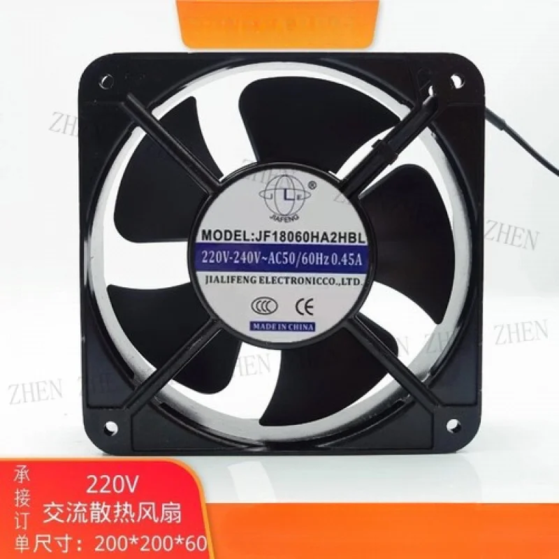 

Y FOR JIAFENG JF18060HA2HBL 18060 AC220V-240V 0.45A 18CM Metal Cooling Fan