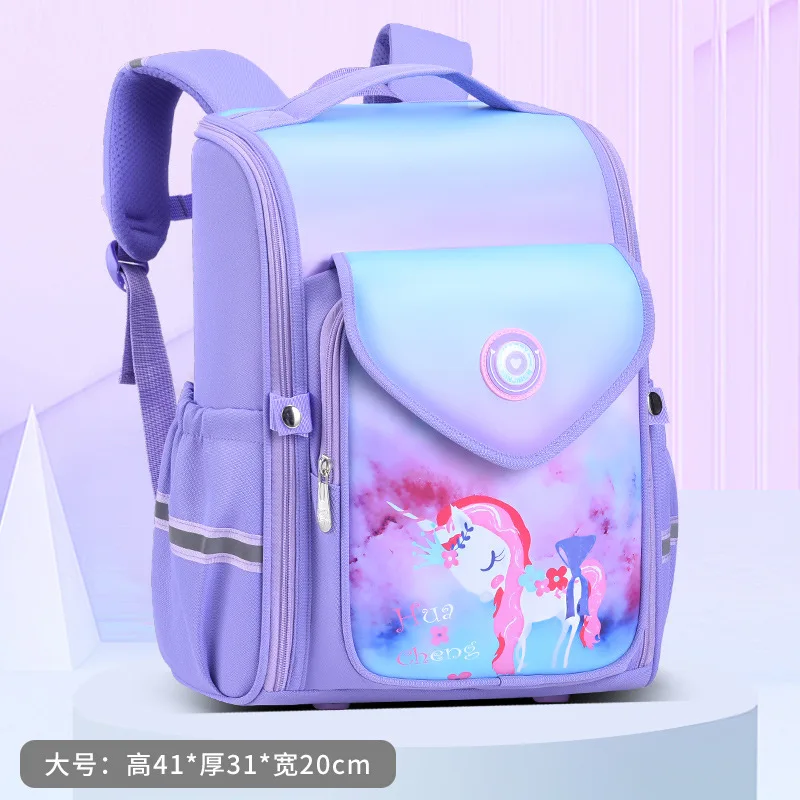 New Children 1-5 Grade School Backpack For Boys Girls Orthopedic Antifreeze 3D Unicorn School Bags Boy Cartoon Mochila Escolar