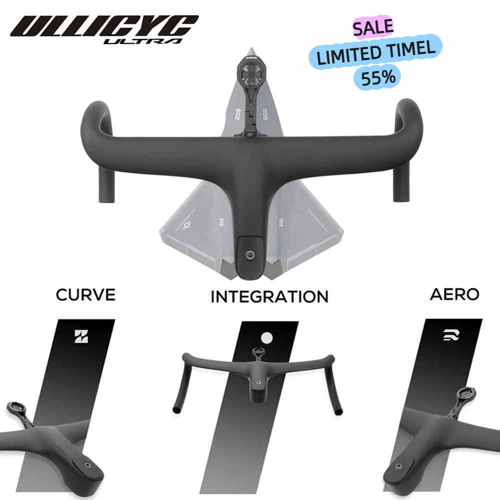 

Внутренний кабель из углеродного волокна для шоссейного велосипеда 2025 года, ультра треугольный интегрированный руль, кабина для 360 мм с проставками для крепления, часть велосипеда