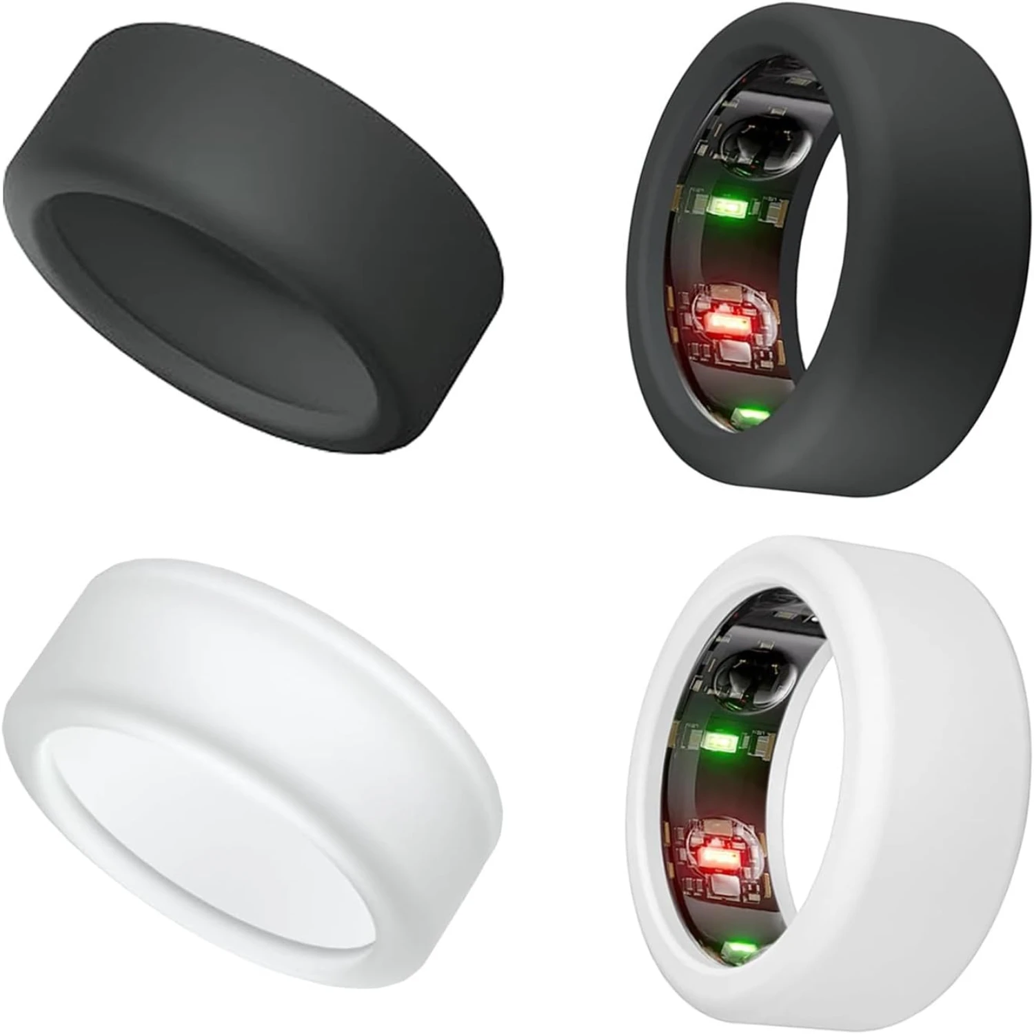 High-Quality Durable Premium Elastic Silicone Ring Covers Set for Oura Ring Gen 3 - Essential Accessories for Active Lifestyle. 