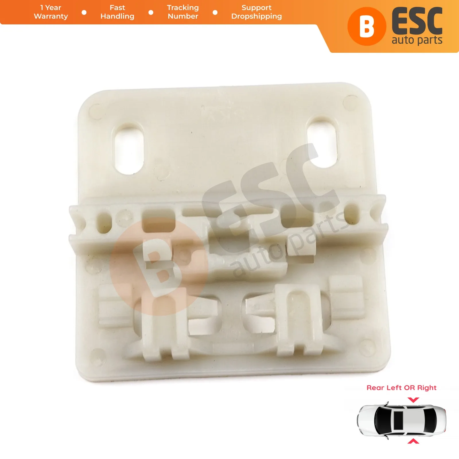 

ESC Auto Parts EWR417 Electrical Power Window Regulator Clip, Rear Left or Right for LAND ROVER FREELANDER, VW SHARAN